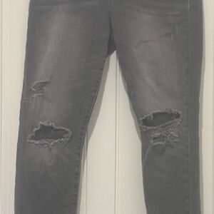 Joe’s Jeans Charcoal Distressed Skinny Ankle Jeans Size 29 Stretch Mid Rise